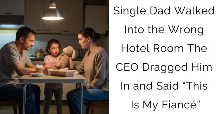 Single Dad Walked Into the Wrong Hotel Room — The CEO Dragged Him In and Said “This Is My Fiancé”