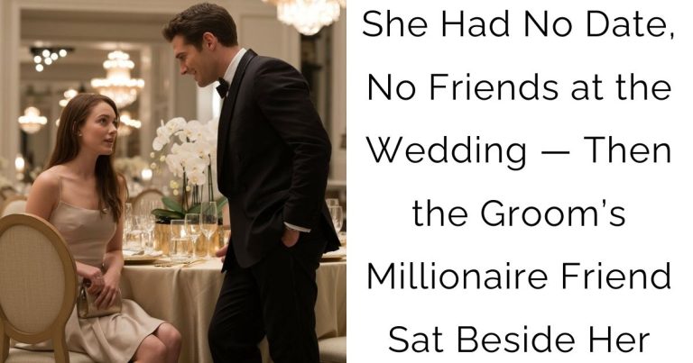 She Had No Date, No Friends at the Wedding — Then the Groom’s Millionaire Friend Sat Beside Her
