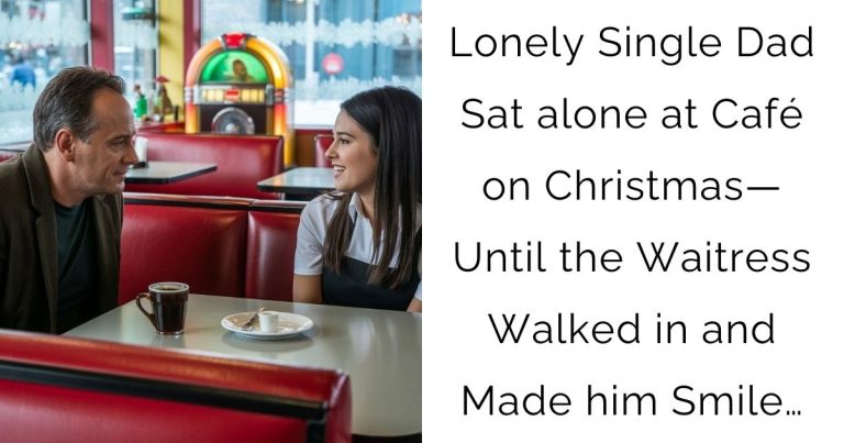 Lonely Single Dad Sat alone at Café on Christmas— Until the Waitress Walked in and Made him Smile…