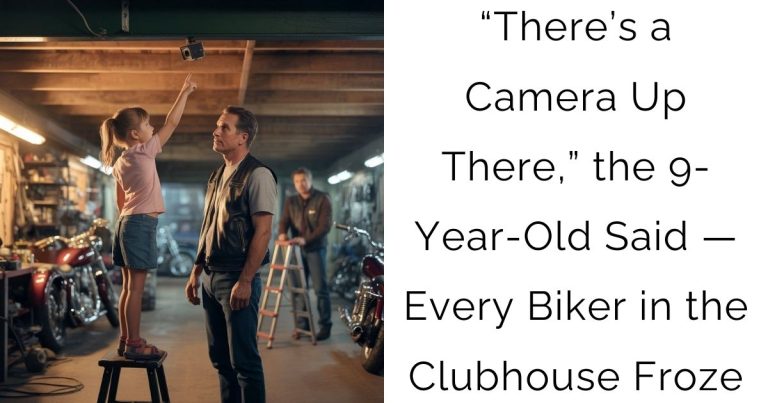 “There’s a Camera Up There,” the 9-Year-Old Said — Every Biker in the Clubhouse Froze