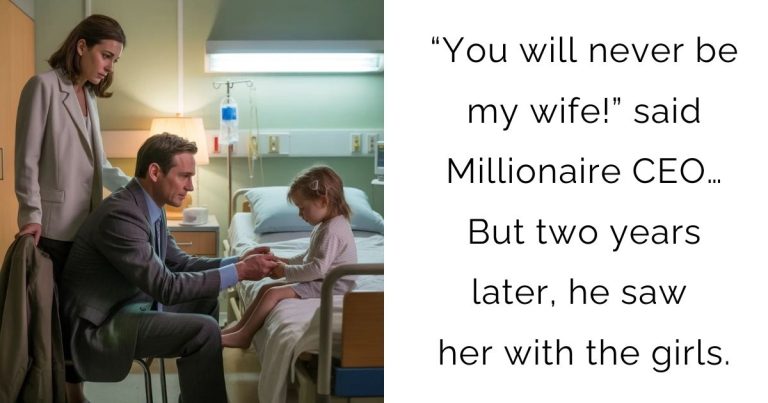“You will never be my wife!” said Millionaire CEO… But two years later, he saw her with the girls.