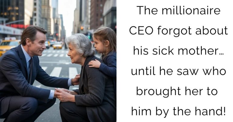 The millionaire CEO forgot about his sick mother… until he saw who brought her to him by the hand!
