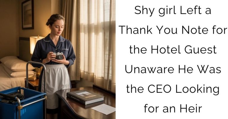 Shy girl Left a Thank You Note for the Hotel Guest—Unaware He Was the CEO Looking for an Heir
