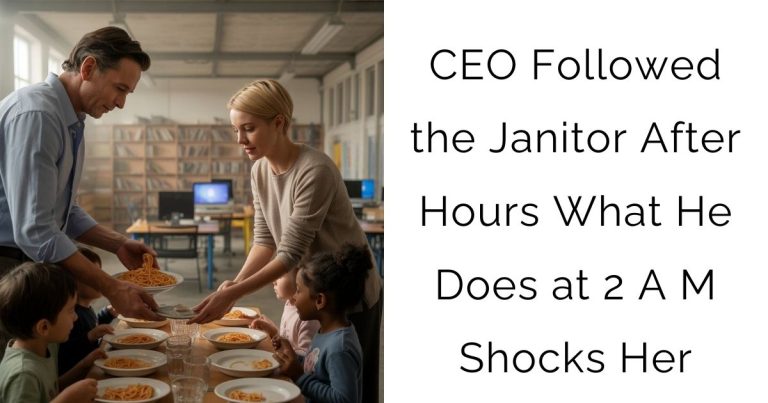 CEO Followed the Janitor After Hours — What He Does at 2 A M Shocks Her