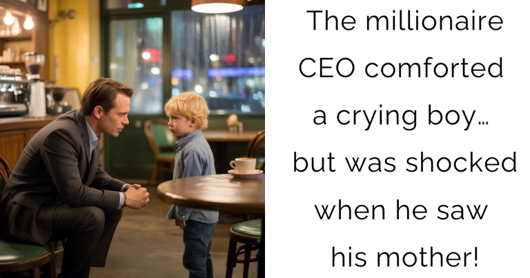 The millionaire CEO comforted a crying boy… but was shocked when he saw his mother!