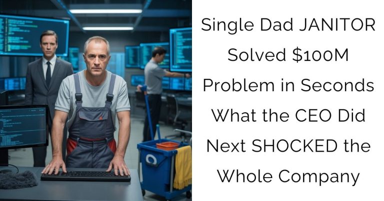 Single Dad JANITOR Solved $100M Problem in Seconds — What the CEO Did Next SHOCKED the Whole Company
