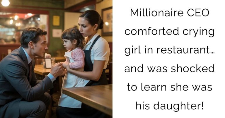 Millionaire CEO comforted crying girl in restaurant… and was shocked to learn she was his daughter!
