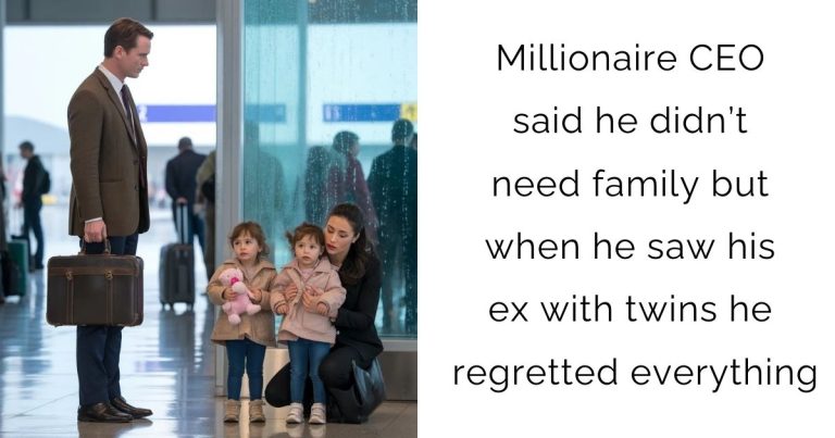 Millionaire CEO said he didn’t need family—but when he saw his ex with twins he regretted everything