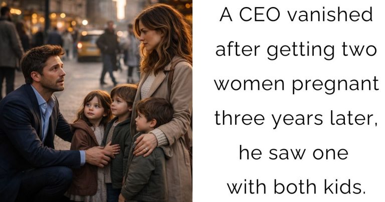 A CEO vanished after getting two women pregnant—three years later, he saw one with both kids.