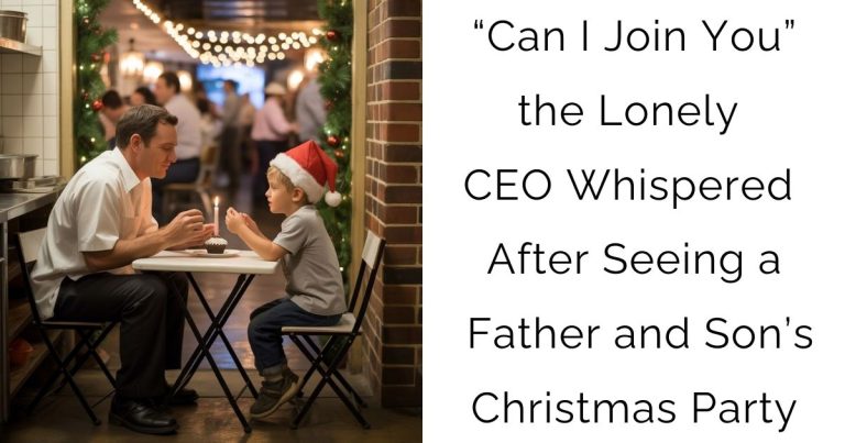 “Can I Join You” the Lonely CEO Whispered After Seeing a Father and Son’s Christmas Party