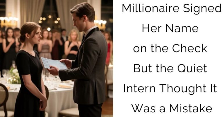 Millionaire Signed Her Name on the Check—But the Quiet Intern Thought It Was a Mistake