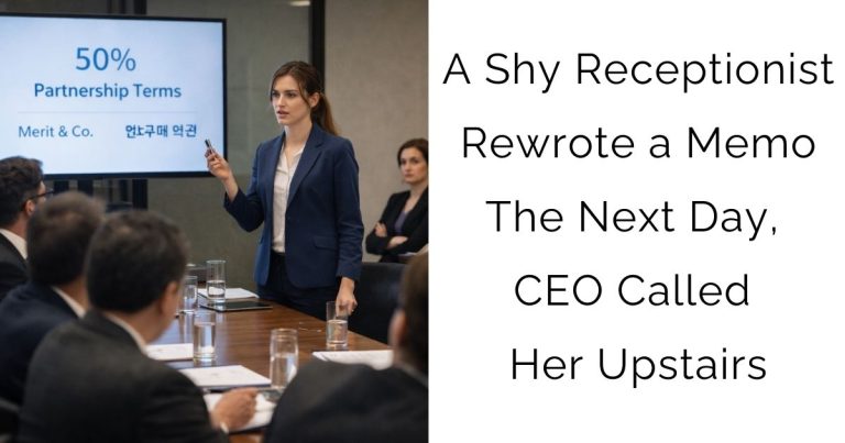 A Shy Receptionist Rewrote a Memo — The Next Day, CEO Called Her Upstairs
