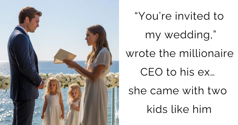 “You’re invited to my wedding,” wrote the millionaire CEO to his ex… she came with two kids like him