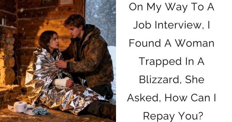 On My Way To A Job Interview, I Found A Woman Trapped In A Blizzard, She Asked, How Can I Repay You?