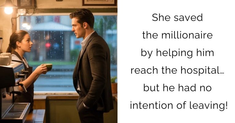 She saved the millionaire by helping him reach the hospital… but he had no intention of leaving!
