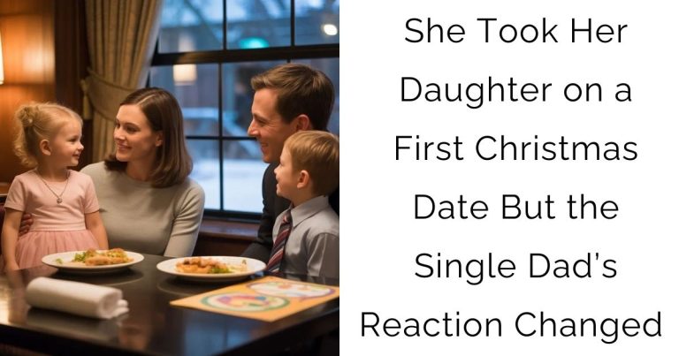 She Took Her Daughter on a First Christmas Date—But the Single Dad’s Reaction Changed Everything…