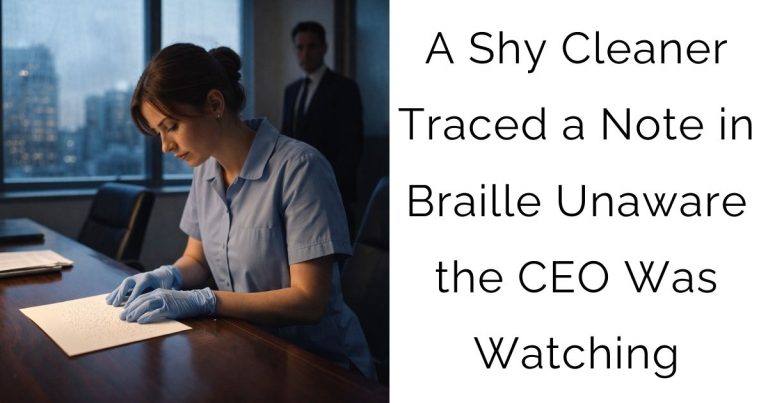 A Shy Cleaner Traced a Note in Braille—Unaware the CEO Was Watching