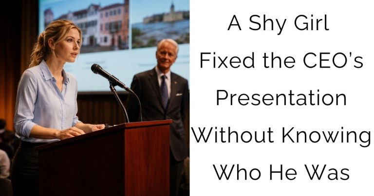 A Shy Girl Fixed the CEO’s Presentation—Without Knowing Who He Was
