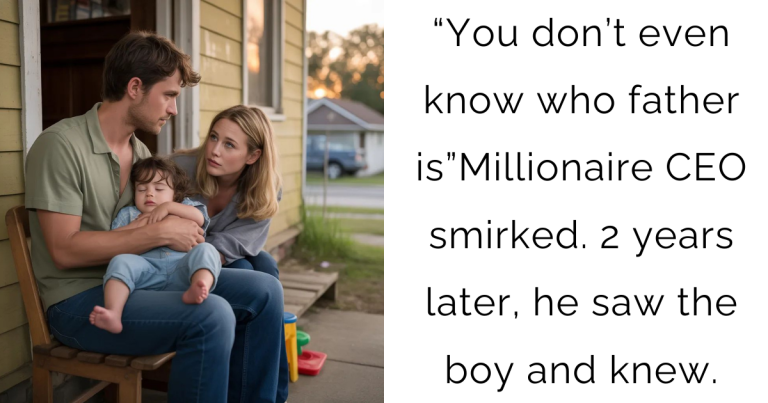 “You don’t even know who father is” Millionaire CEO smirked. 2 years later, he saw the boy and knew.