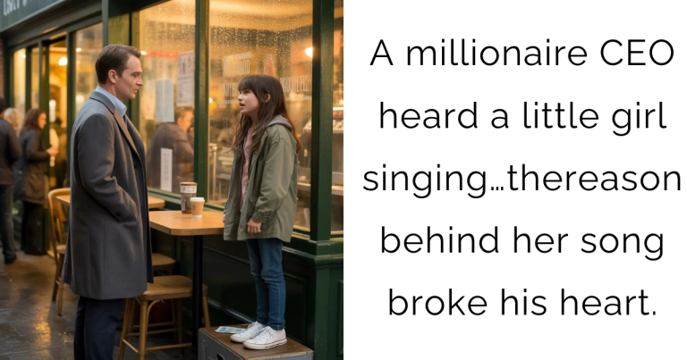 A millionaire CEO heard a little girl singing… the reason behind her song broke his heart.
