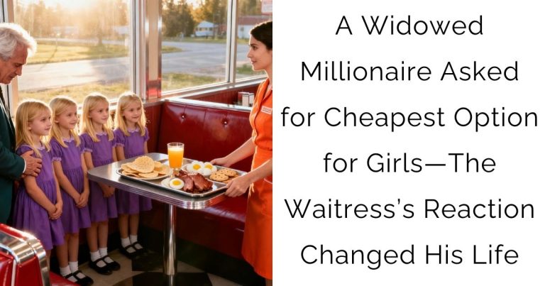 A Widowed Millionaire Asked for Cheapest Option for Girls—The Waitress’s Reaction Changed His Life
