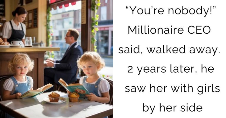 “You’re nobody!” Millionaire CEO said, walked away. 2 years later, he saw her—with girls by her side