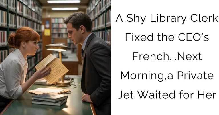 A Shy Library Clerk Fixed the CEO’s French…Next Morning, a Private Jet Waited for Her