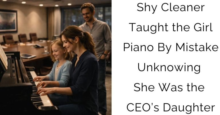 Shy Cleaner Taught the Girl Piano By Mistake — Unknowing She Was the CEO’s Daughter