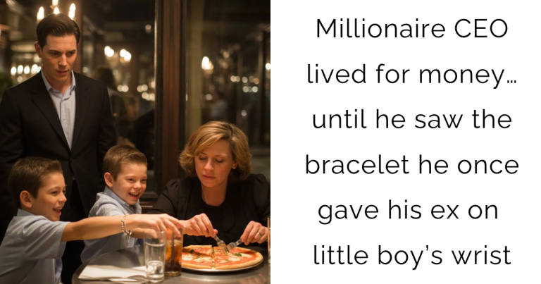 Millionaire CEO lived for money… until he saw the bracelet he once gave his ex on little boy’s wrist