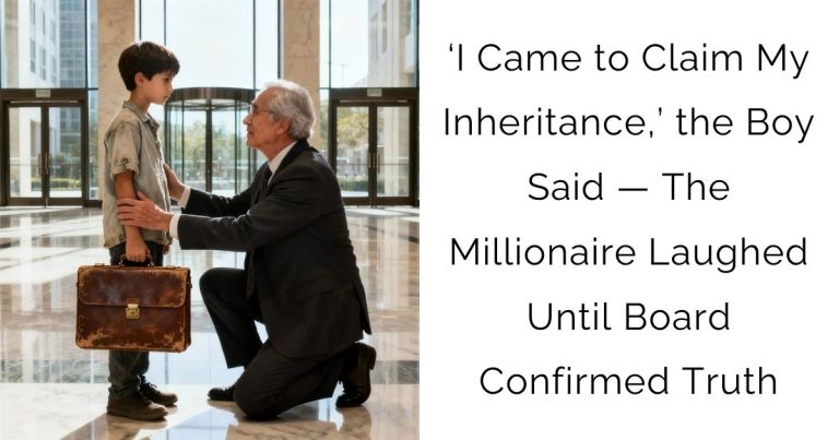 ‘I Came to Claim My Inheritance,’ the Boy Said — The Millionaire Laughed Until Board Confirmed Truth