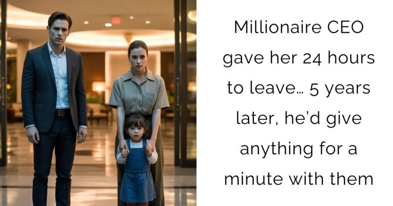 Millionaire CEO gave her 24 hours to leave… 5 years later, he’d give anything for a minute with them