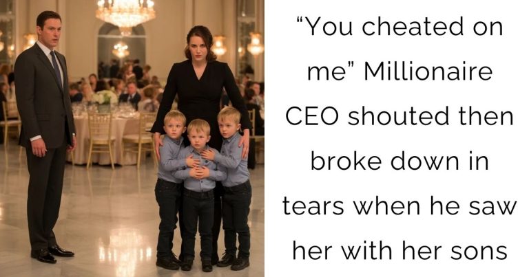 “You cheated on me” Millionaire CEO shouted — then broke down in tears when he saw her with her sons
