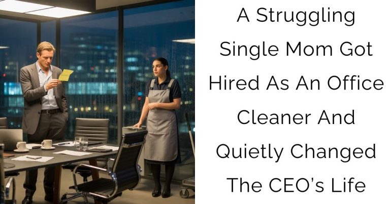 A Struggling Single Mom Got Hired As An Office Cleaner—And Quietly Changed The CEO’s Life