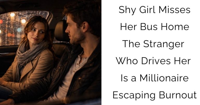 Shy Girl Misses Her Bus Home – The Stranger Who Drives Her Is a Millionaire Escaping Burnout
