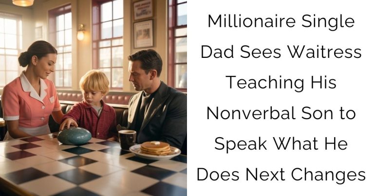 Millionaire Single Dad Sees Waitress Teaching His Nonverbal Son to Speak—What He Does Next Changes
