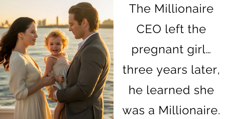 The Millionaire CEO left the pregnant girl… three years later, he learned she was a Millionaire.