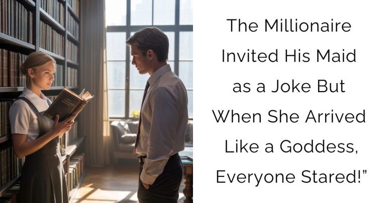 The Millionaire Invited His Maid as a Joke — But When She Arrived Like a Goddess, Everyone Stared!”