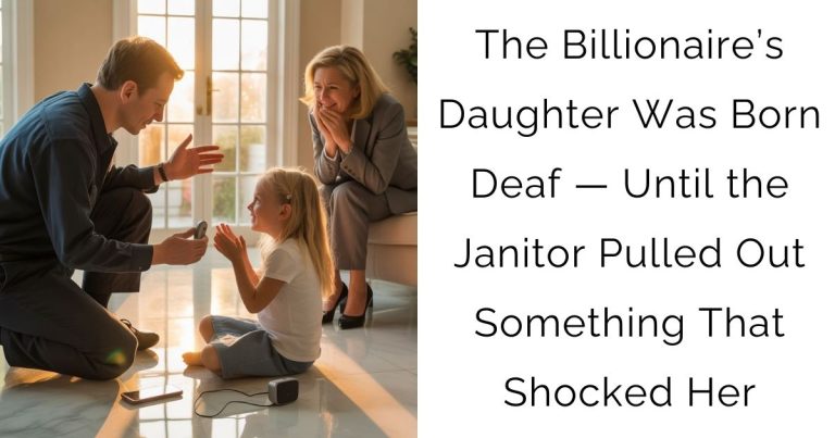 The Billionaire’s Daughter Was Born Deaf — Until the Janitor Pulled Out Something That Shocked Her