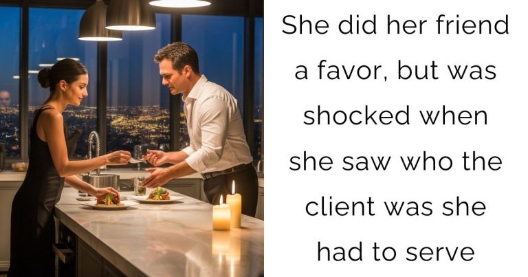 She did her friend a favor, but was shocked when she saw who the client was she had to serve