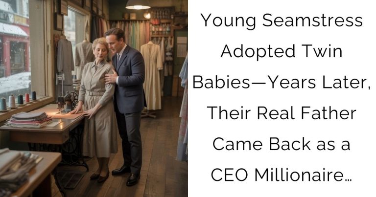 Young Seamstress Adopted Twin Babies—Years Later, Their Real Father Came Back as a CEO Millionaire…