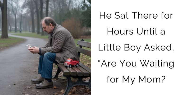 He Sat There for Hours—Until a Little Boy Asked, “Are You Waiting for My Mom?