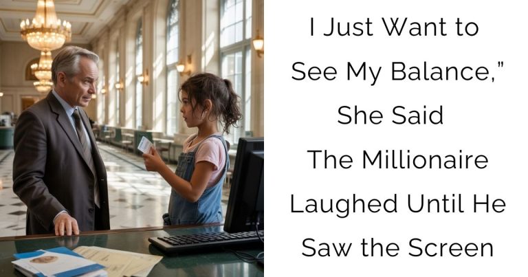 I Just Want to See My Balance,” She Said — The Millionaire Laughed… Until He Saw the Screen