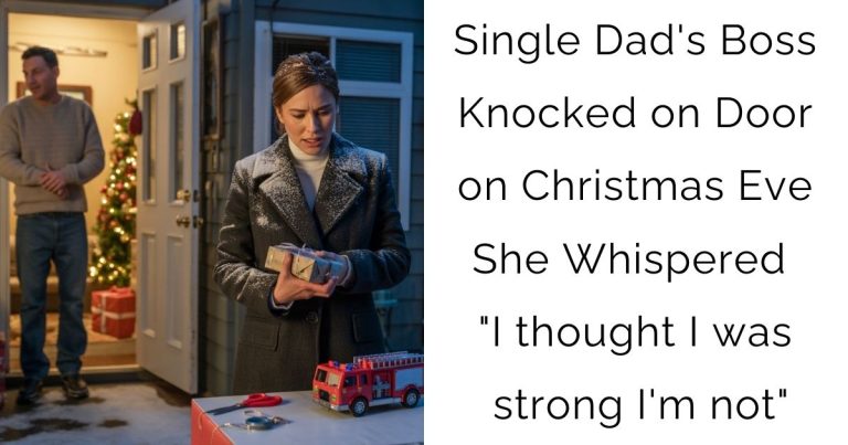 Single Dad’s Boss Knocked on Door on Christmas Eve—She Whispered, “I thought I was strong. I’m not”