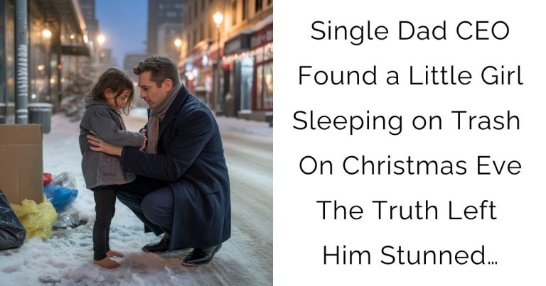 Single Dad CEO Found a Little Girl Sleeping on Trash On Christmas Eve—The Truth Left Him Stunned…