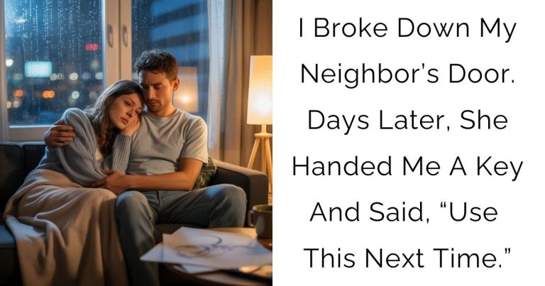 I Broke Down My Neighbor’s Door. Days Later, She Handed Me A Key And Said, “Use This Next Time.”