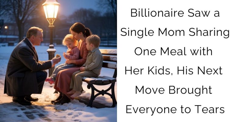 Billionaire Saw a Single Mom Sharing One Meal with Her Kids, His Next Move Brought Everyone to Tears