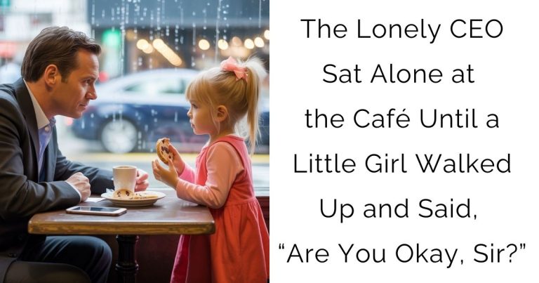 The Lonely CEO Sat Alone at the Café—Until a Little Girl Walked Up and Said, “Are You Okay, Sir?”