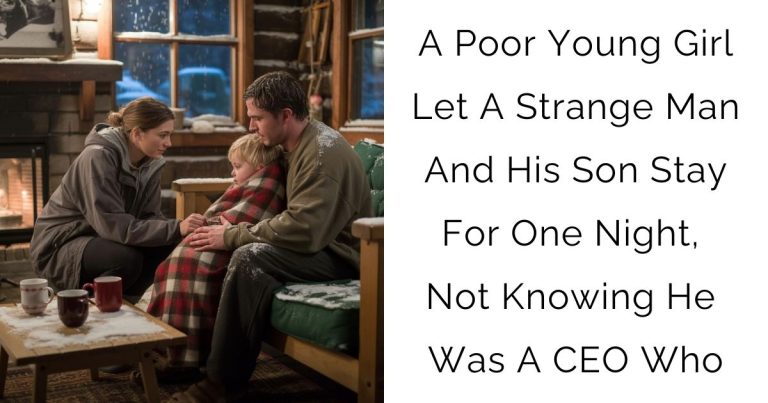 A Poor Young Girl Let A Strange Man And His Son Stay For One Night, Not Knowing He Was A CEO Who…