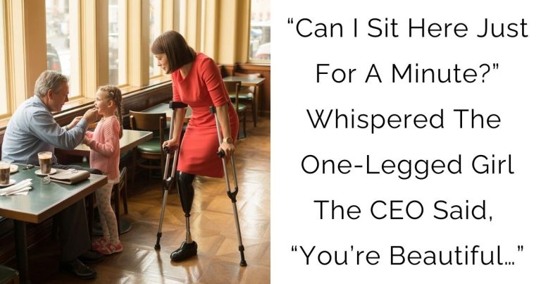 “Can I Sit Here Just For A Minute?” Whispered The One-Legged Girl—The CEO Said, “You’re Beautiful…”