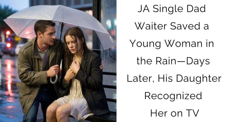 JA Single Dad Waiter Saved a Young Woman in the Rain—Days Later, His Daughter Recognized Her on TV